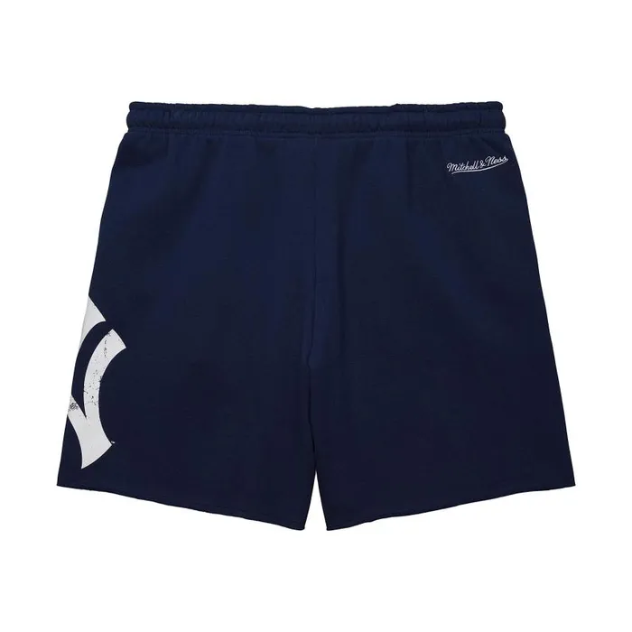 Mitchell and Ness Postgame Fleece Shorts Vintage Logo New York Yankees Men Shorts