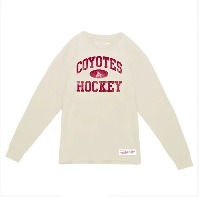 Mitchell and Ness Powerplay LS Slub Tee Arizona Coyotes Men TShirts and Tops