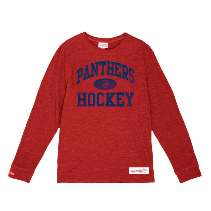 Mitchell and Ness Powerplay LS Slub Tee Florida Panthers Men TShirts and Tops