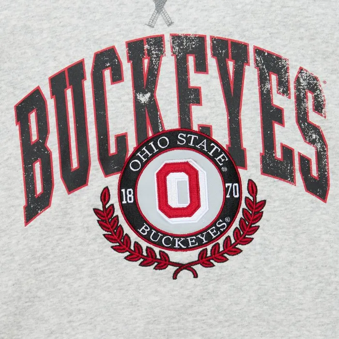 Mitchell and Ness Premium Fleece Crew Current Logo Ohio State Men Hoodies and Sweatshirts Mitchell and Ness Premium Fleece Crew Current Logo Ohio State Men Hoodies and Sweatshirts