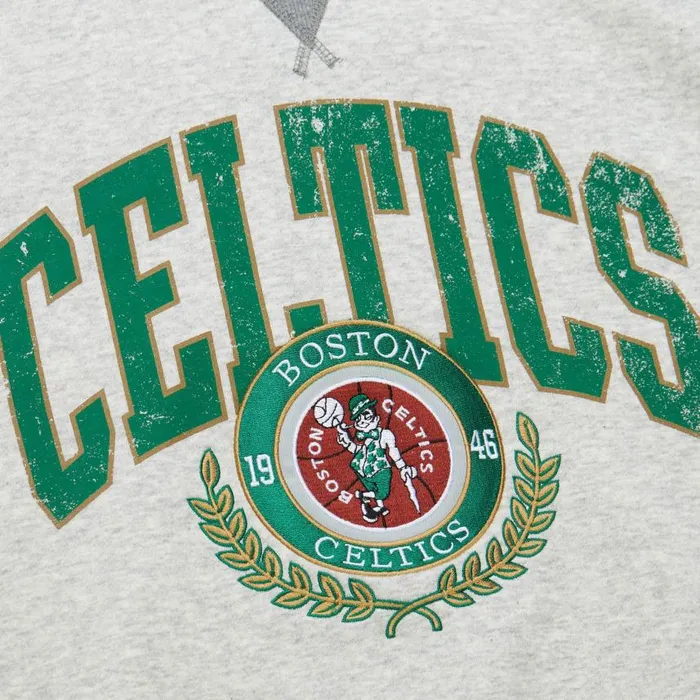 Mitchell and Ness Premium Fleece Crew Vintage Logo Boston Celtics Men Hoodies and Sweatshirts Mitchell and Ness Premium Fleece Crew Vintage Logo Boston Celtics Men Hoodies and Sweatshirts
