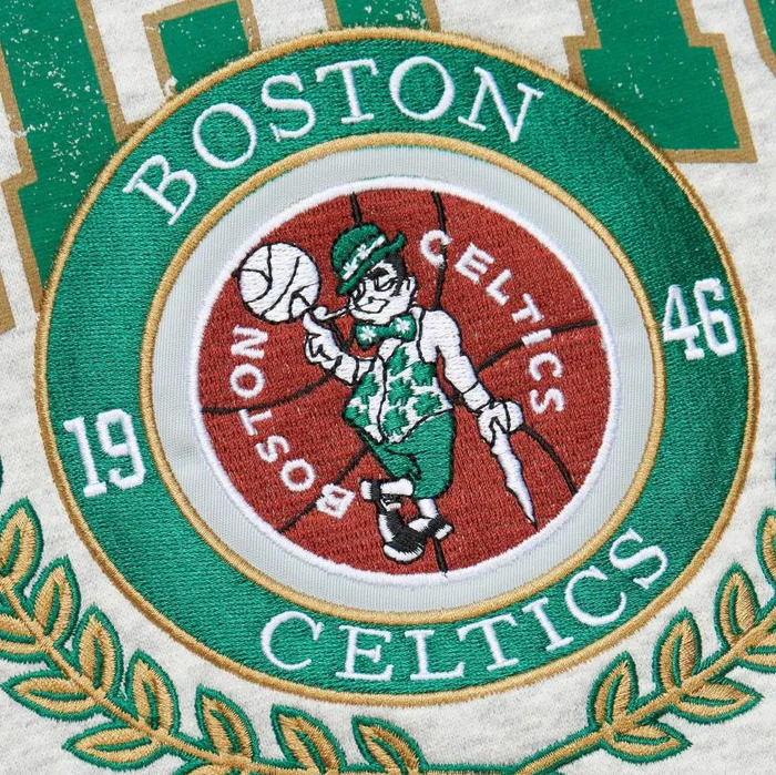 Mitchell and Ness Premium Fleece Crew Vintage Logo Boston Celtics Men Hoodies and Sweatshirts Mitchell and Ness Premium Fleece Crew Vintage Logo Boston Celtics Men Hoodies and Sweatshirts