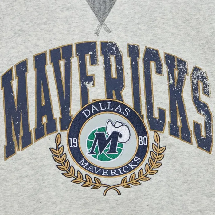 Mitchell and Ness Premium Fleece Crew Vintage Logo Dallas Mavericks Men Hoodies and Sweatshirts Mitchell and Ness Premium Fleece Crew Vintage Logo Dallas Mavericks Men Hoodies and Sweatshirts