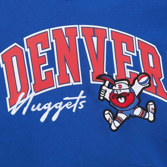 Mitchell and Ness Premium Fleece Hoodie Vintage Logo Denver Nuggets Men Hoodies and Sweatshirts Mitchell and Ness Premium Fleece Hoodie Vintage Logo Denver Nuggets Men Hoodies and Sweatshirts