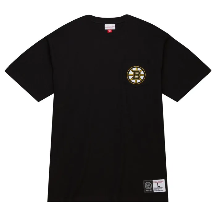 Mitchell and Ness Premium Pocket Tee Boston Bruins Men TShirts and Tops