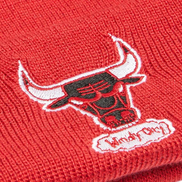 Mitchell and Ness Reload 20 Pom Knit Beanie Chicago Bulls Men Hats and Headwear Mitchell and Ness Reload 20 Pom Knit Beanie Chicago Bulls Men Hats and Headwear