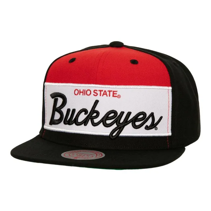 Mitchell and Ness Retro Sport Snapback Ohio State Men Hats and Headwear