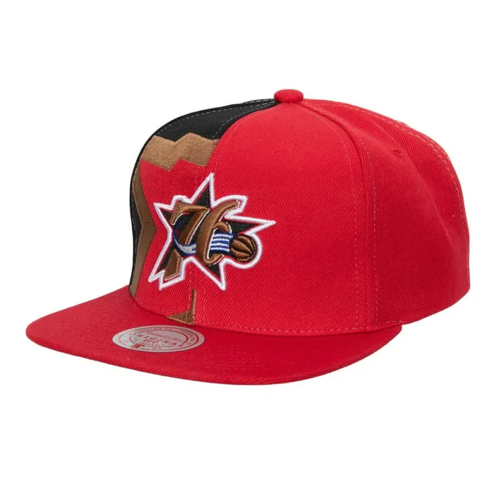 Mitchell and Ness Retroline Snapback HWC Philadelphia 76ers Men Hats and Headwear