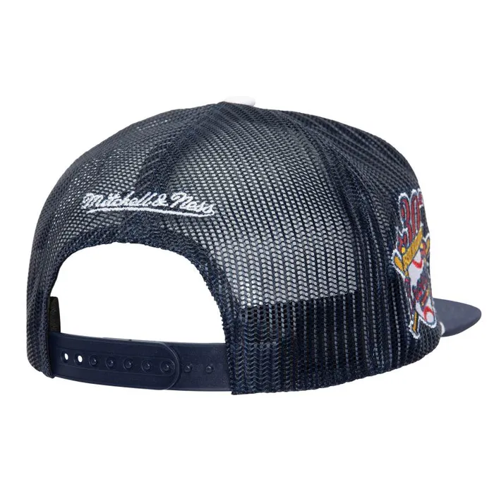 Mitchell and Ness Roper Trucker Atlanta Braves Men Hats and Headwear Mitchell and Ness Roper Trucker Atlanta Braves Men Hats and Headwear