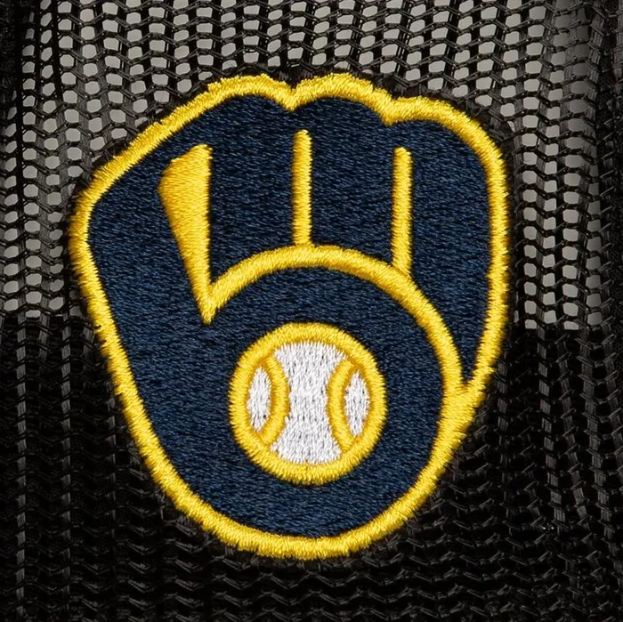 Mitchell and Ness Script Trucker Milwaukee Brewers Men Hats and Headwear Mitchell and Ness Script Trucker Milwaukee Brewers Men Hats and Headwear