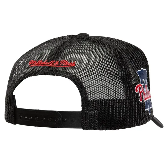 Mitchell and Ness Script Trucker Philadelphia Phillies Men Hats and Headwear Mitchell and Ness Script Trucker Philadelphia Phillies Men Hats and Headwear