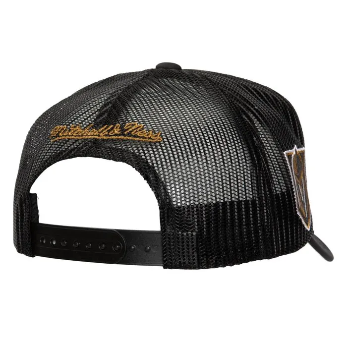 Mitchell and Ness Script Trucker Vegas Golden Knights Men Hats and Headwear Mitchell and Ness Script Trucker Vegas Golden Knights Men Hats and Headwear