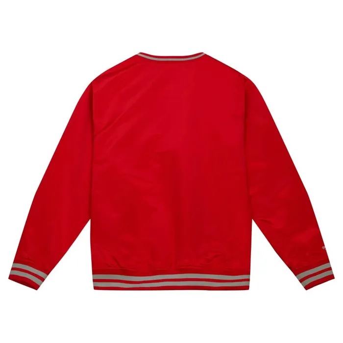 Mitchell and Ness Sideline Pullover Satin Jacket Ohio State Men Jackets and Outerwear Mitchell and Ness Sideline Pullover Satin Jacket Ohio State Men Jackets and Outerwear