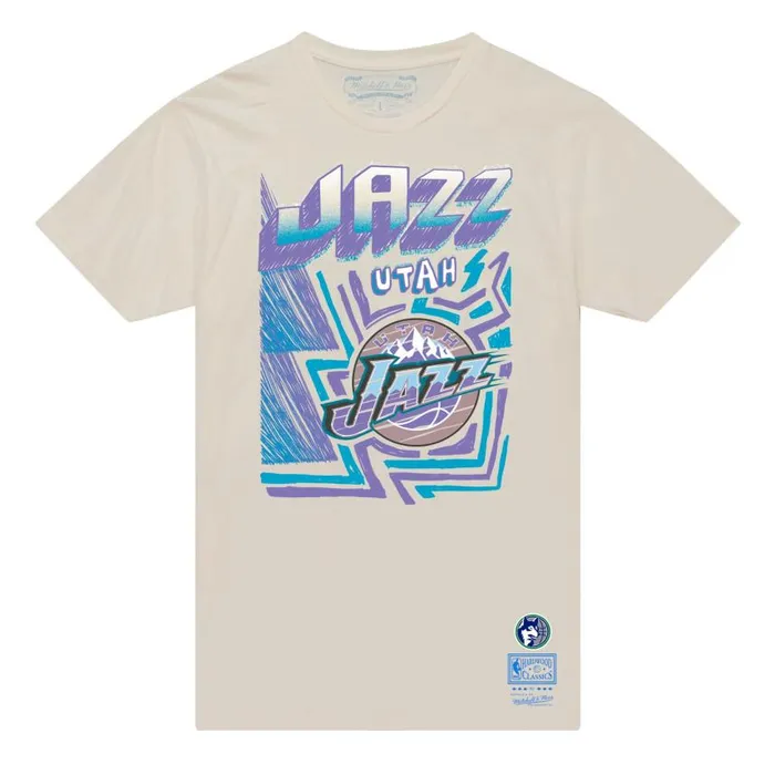 Mitchell and Ness Sidewalk Tee Utah Jazz Men TShirts and Tops