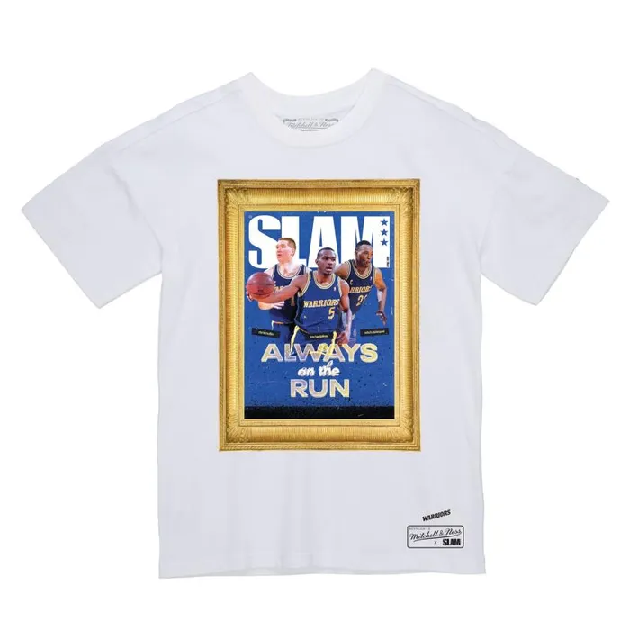 Mitchell and Ness SLAM Frame Tee Golden State Warriors Men TShirts and Tops