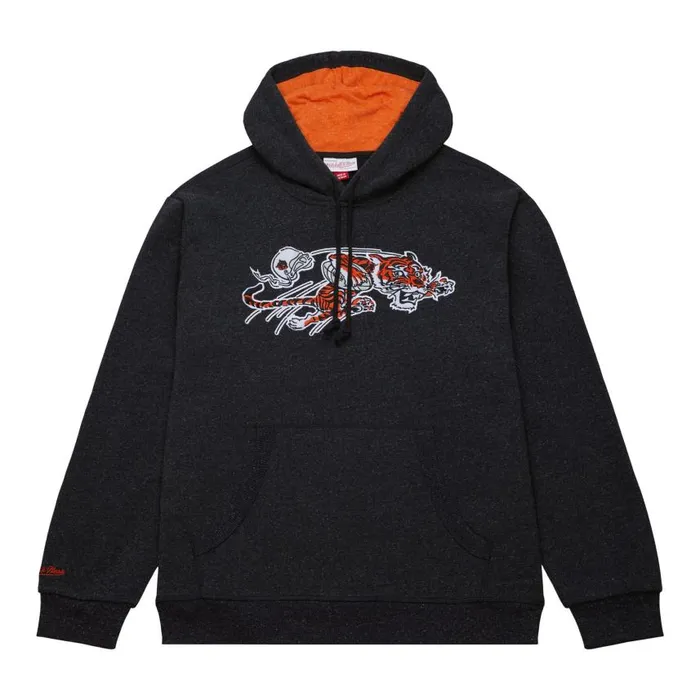 Mitchell and Ness Snow Washed Fleece Hoodie Cincinnati Bengals Men Hoodies and Sweatshirts