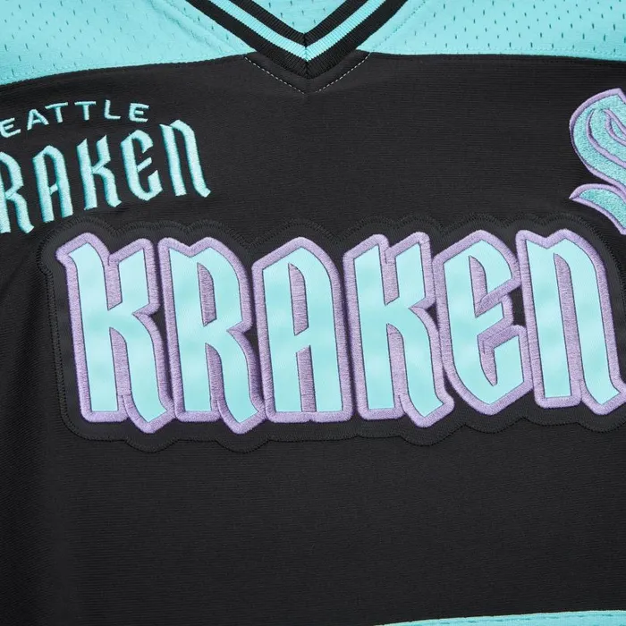 Mitchell and Ness Stateside Pastel VNeck LS Jersey Seattle Kraken Men TShirts and Tops Mitchell and Ness Stateside Pastel VNeck LS Jersey Seattle Kraken Men TShirts and Tops