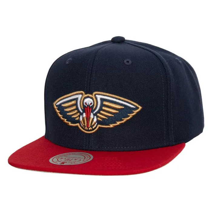 Mitchell and Ness Team 2 Tone 20 Snapback New Orleans Pelicans Men Hats and Headwear Mitchell and Ness Team 2 Tone 20 Snapback New Orleans Pelicans Men Hats and Headwear