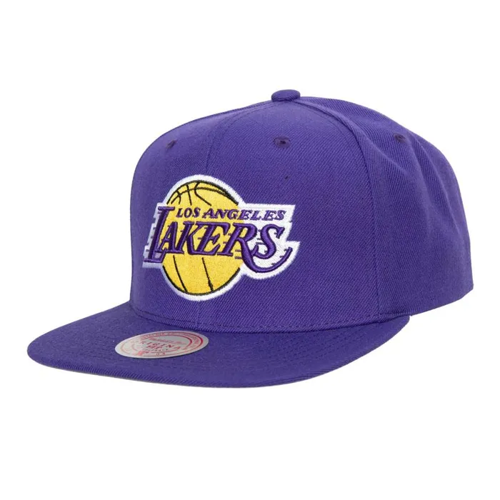 Mitchell and Ness Team Ground 20 Snapback Los Angeles Lakers Men Hats and Headwear