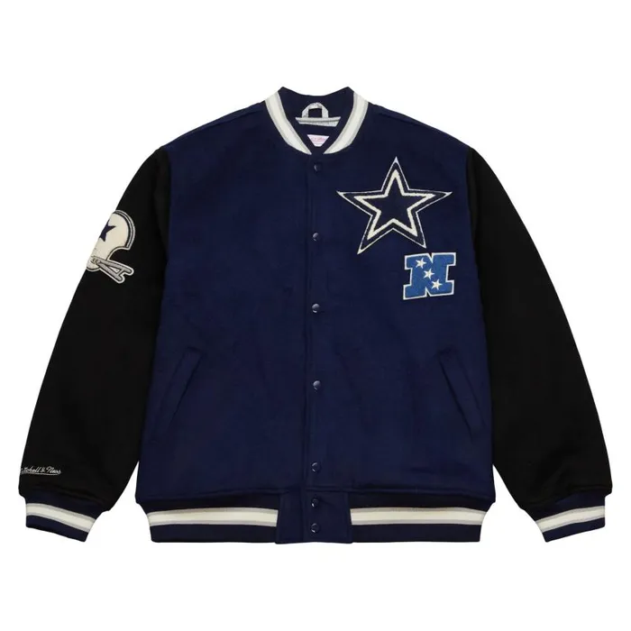 Mitchell and Ness Team Legacy Varsity Jacket Dallas Cowboys Men Jackets and Outerwear Mitchell and Ness Team Legacy Varsity Jacket Dallas Cowboys Men Jackets and Outerwear