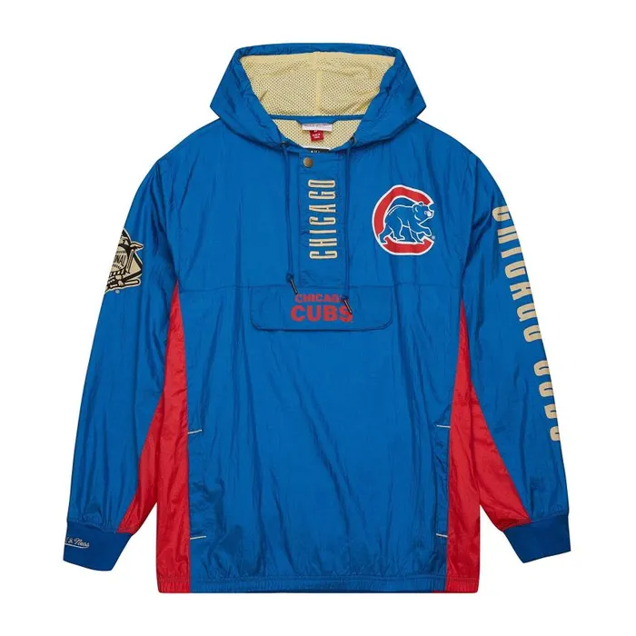 Mitchell and Ness Team OG 20 Anorak Windbreaker Current Logo Chicago Cubs Men Jackets and Outerwear Mitchell and Ness Team OG 20 Anorak Windbreaker Current Logo Chicago Cubs Men Jackets and Outerwear