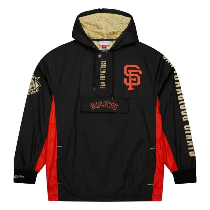 Mitchell and Ness Team OG 20 Anorak Windbreaker Current Logo San Francisco Giants Men Jackets and Outerwear Mitchell and Ness Team OG 20 Anorak Windbreaker Current Logo San Francisco Giants Men Jackets and Outerwear