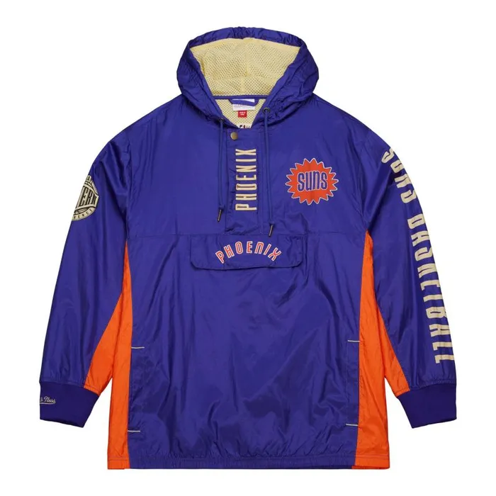 Mitchell and Ness Team OG 20 Anorak Windbreaker Vintage Logo Phoenix Suns Men Jackets and Outerwear Mitchell and Ness Team OG 20 Anorak Windbreaker Vintage Logo Phoenix Suns Men Jackets and Outerwear