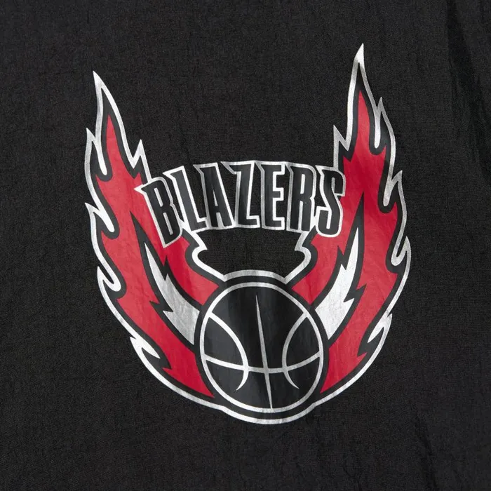 Mitchell and Ness Team OG 20 Anorak Windbreaker Vintage Logo Portland Trail Blazers Men Jackets and Outerwear