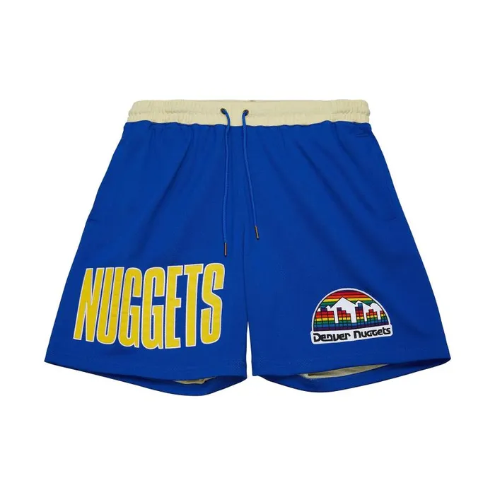 Mitchell and Ness Team OG 20 Fashion Shorts 7034 Vintage Logo Denver Nuggets Men Shorts Mitchell and Ness Team OG 20 Fashion Shorts 7034 Vintage Logo Denver Nuggets Men Shorts