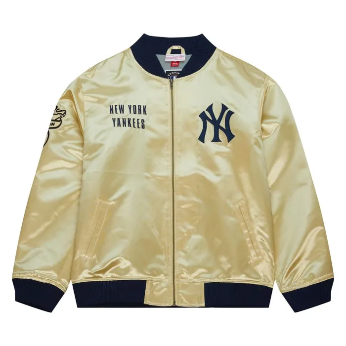 Mitchell and Ness Team OG 20 Lightweight Satin Jacket Current Logo New York Yankees Men Jackets and Outerwear Mitchell and Ness Team OG 20 Lightweight Satin Jacket Current Logo New York Yankees Men Jackets and Outerwear