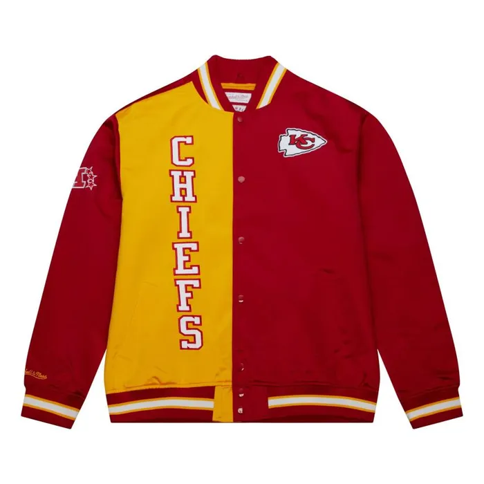 Mitchell and Ness Team OG 20 Lightweight Satin Jacket Kansas City Chiefs Men Jackets and Outerwear Mitchell and Ness Team OG 20 Lightweight Satin Jacket Kansas City Chiefs Men Jackets and Outerwear