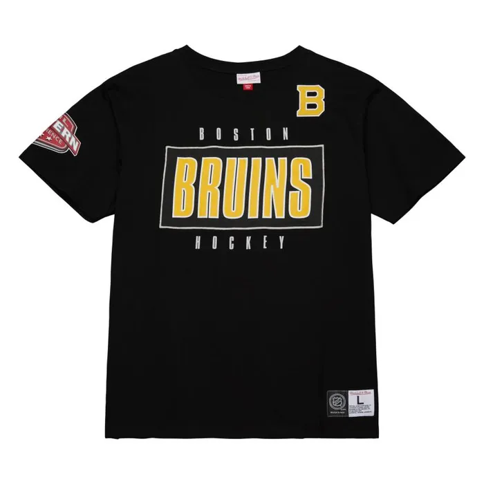 Mitchell and Ness Team OG 20 Premium SS Tee Current Logo Boston Bruins Men TShirts and Tops