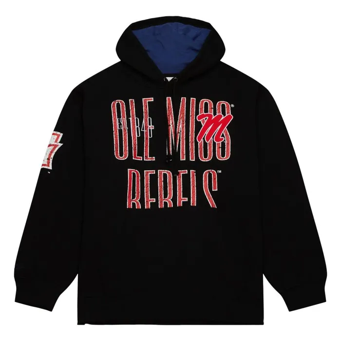 Mitchell and Ness Team OG Fleece Hoodie University Of Mississippi Men Hoodies and Sweatshirts Mitchell and Ness Team OG Fleece Hoodie University Of Mississippi Men Hoodies and Sweatshirts