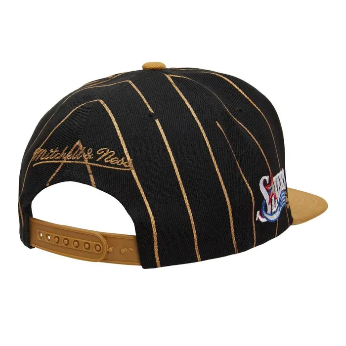 Mitchell and Ness Team Pin Snapback HWC Philadelphia 76ers Men Hats and Headwear Mitchell and Ness Team Pin Snapback HWC Philadelphia 76ers Men Hats and Headwear