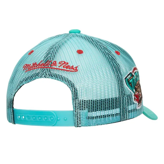 Mitchell and Ness Team Seal Trucker Snapback HWC Vancouver Grizzlies Men Hats and Headwear Mitchell and Ness Team Seal Trucker Snapback HWC Vancouver Grizzlies Men Hats and Headwear