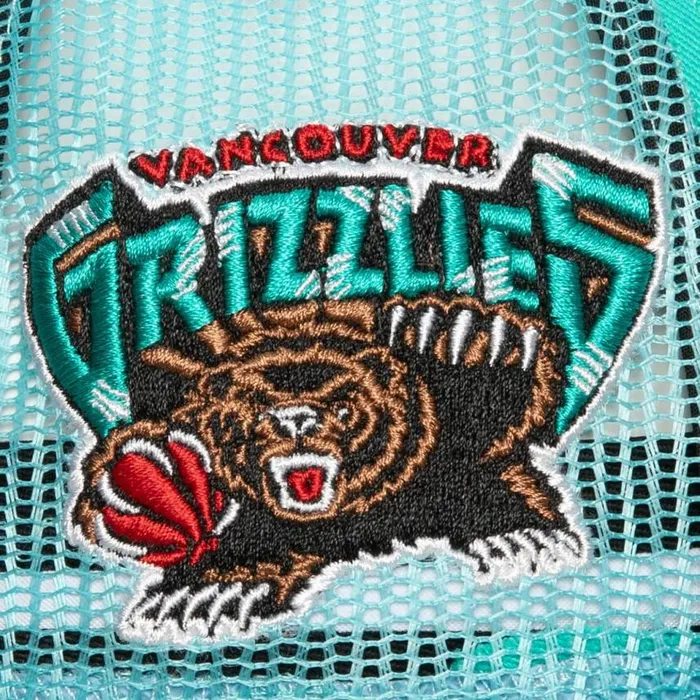 Mitchell and Ness Team Seal Trucker Snapback HWC Vancouver Grizzlies Men Hats and Headwear Mitchell and Ness Team Seal Trucker Snapback HWC Vancouver Grizzlies Men Hats and Headwear