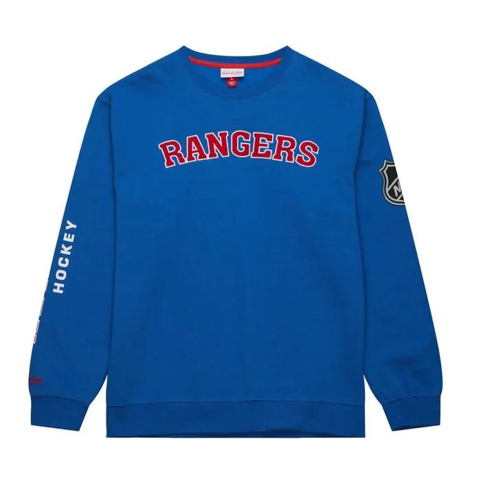Mitchell and Ness There And Back Fleece Crew Current Logo New York Rangers Men Hoodies and Sweatshirts Mitchell and Ness There And Back Fleece Crew Current Logo New York Rangers Men Hoodies and Sweatshirts