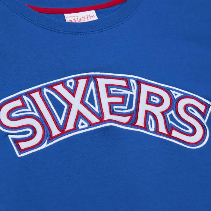 Mitchell and Ness There And Back Fleece Crew Philadelphia 76ers Men Hoodies and Sweatshirts