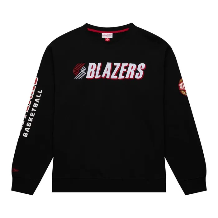Mitchell and Ness There And Back Fleece Crew Portland Trail Blazers Men Hoodies and Sweatshirts Mitchell and Ness There And Back Fleece Crew Portland Trail Blazers Men Hoodies and Sweatshirts