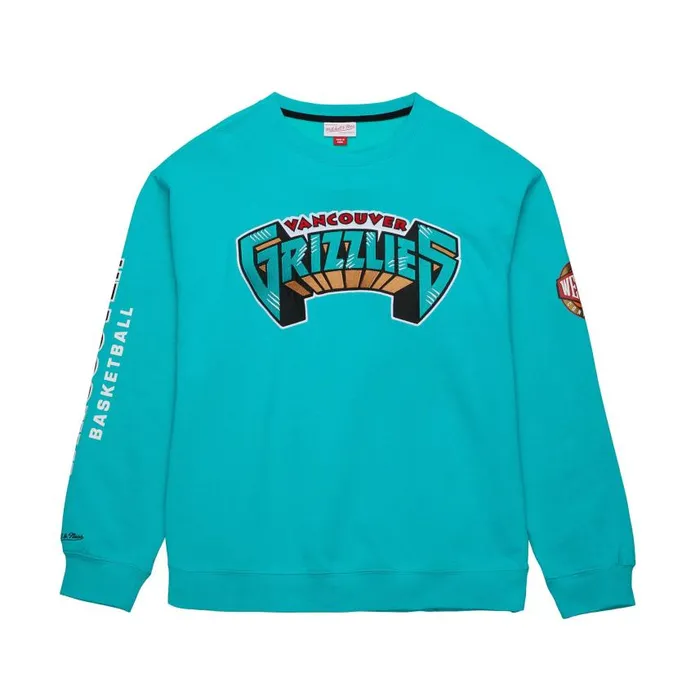 Mitchell and Ness There And Back Fleece Crew Vancouver Grizzlies Men Hoodies and Sweatshirts Mitchell and Ness There And Back Fleece Crew Vancouver Grizzlies Men Hoodies and Sweatshirts