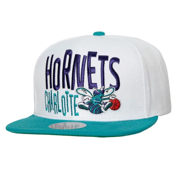 Mitchell and Ness Toss Up Snapback HWC Charlotte Hornets Men Hats and Headwear