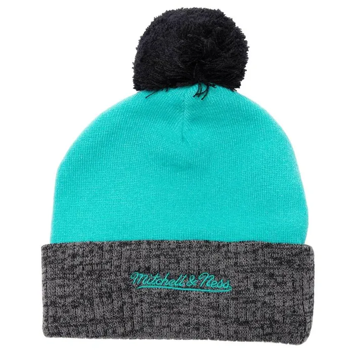 Mitchell and Ness Two Tone Pom Beanie HWC San Antonio Spurs Men Hats and Headwear Mitchell and Ness Two Tone Pom Beanie HWC San Antonio Spurs Men Hats and Headwear