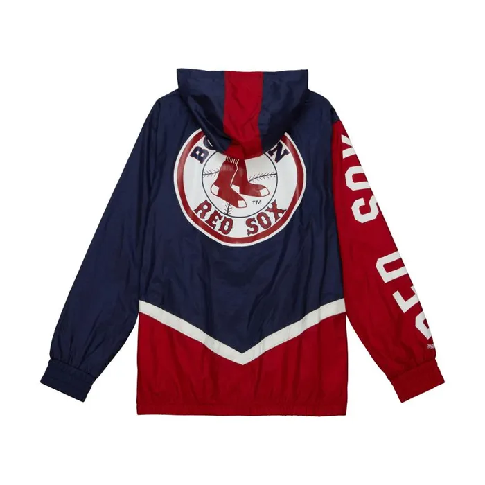 Mitchell and Ness Undeniable Full Zip Windbreaker Boston Red Sox Men Jackets and Outerwear Mitchell and Ness Undeniable Full Zip Windbreaker Boston Red Sox Men Jackets and Outerwear