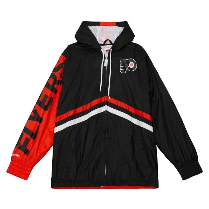 Mitchell and Ness Undeniable Full Zip Windbreaker Philadelphia Flyers Men Jackets and Outerwear Mitchell and Ness Undeniable Full Zip Windbreaker Philadelphia Flyers Men Jackets and Outerwear