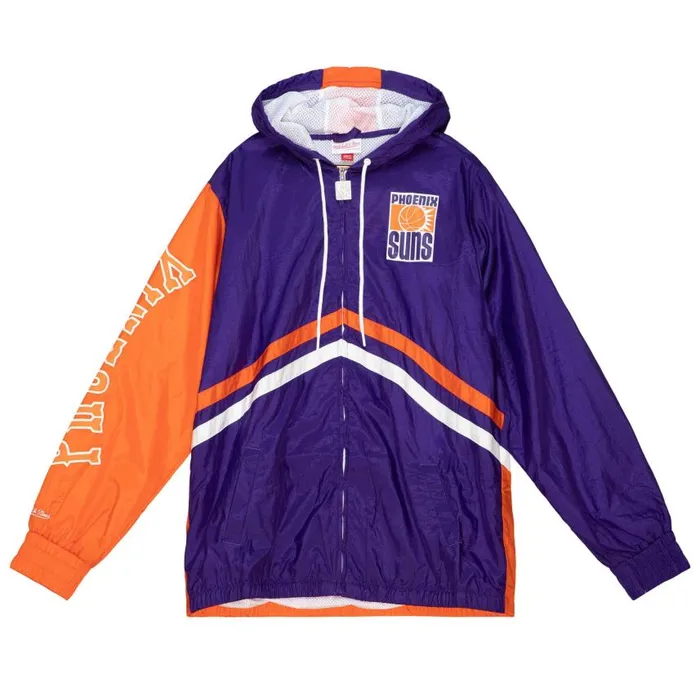 Mitchell and Ness Undeniable Full Zip Windbreaker Phoenix Suns Men Jackets and Outerwear Mitchell and Ness Undeniable Full Zip Windbreaker Phoenix Suns Men Jackets and Outerwear