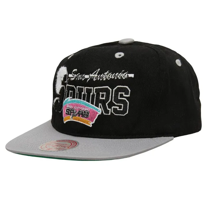 Mitchell and Ness Varsity Letter Snapback HWC San Antonio Spurs Men Hats and Headwear Mitchell and Ness Varsity Letter Snapback HWC San Antonio Spurs Men Hats and Headwear