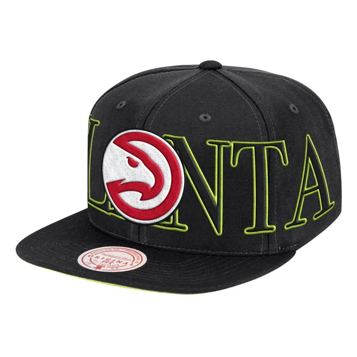 Mitchell and Ness Winner Circle Snapback Atlanta Hawks Men Hats and Headwear