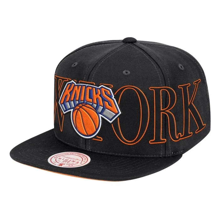 Mitchell and Ness Winner Circle Snapback New York Knicks Men Hats and Headwear