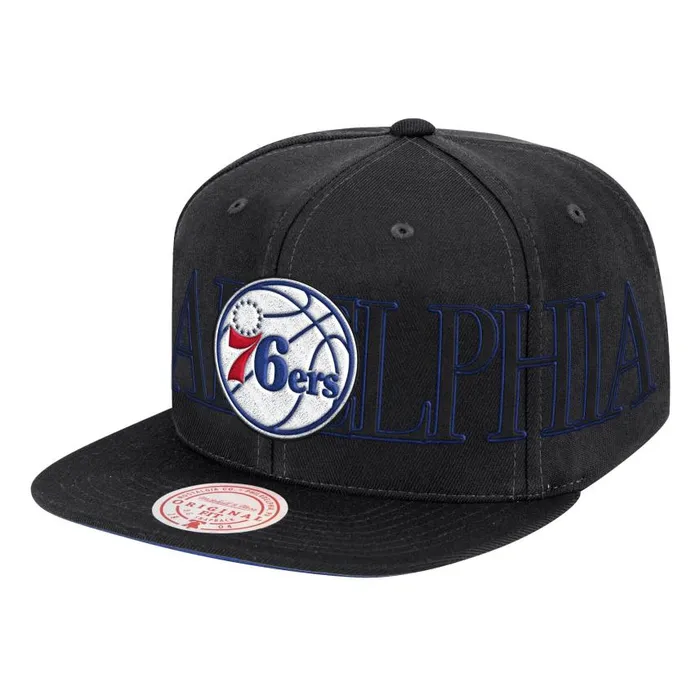 Mitchell and Ness Winner Circle Snapback Philadelphia 76ers Men Hats and Headwear