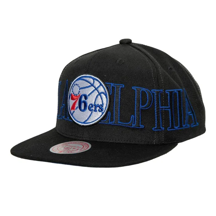 Mitchell and Ness Winner Circle Snapback Philadelphia 76ers Men Hats and Headwear Mitchell and Ness Winner Circle Snapback Philadelphia 76ers Men Hats and Headwear